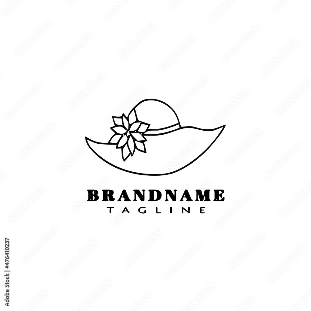kentucky derby hats logo icon design template black isolated vector illustration