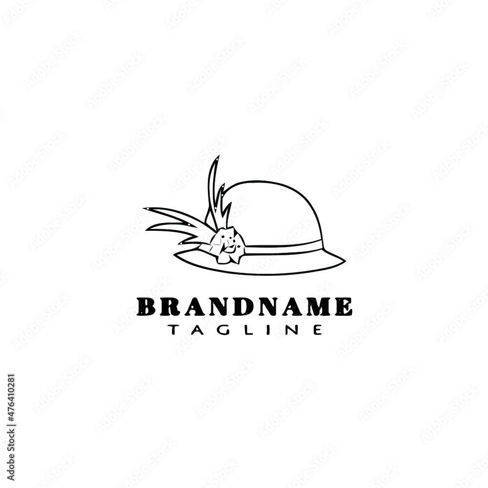 kentucky derby hats logo icon design template black isolated vector illustration