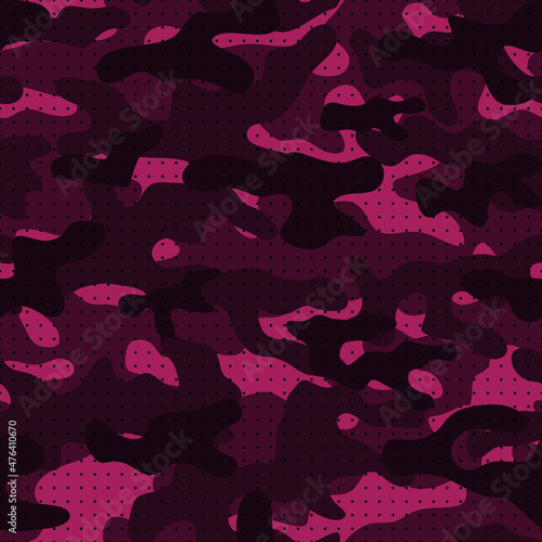 Seamless pink camouflage. Vector pattern.