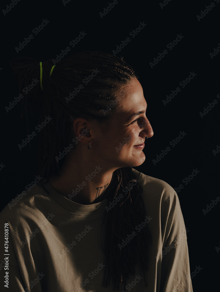 Beautiful stylish smiling woman portrait. Beautiful stylish smiling woman portrait.