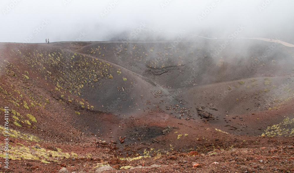 A crater next to Mt. Etna in Sicily, Italy.