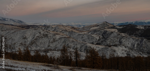 snow covered mountains