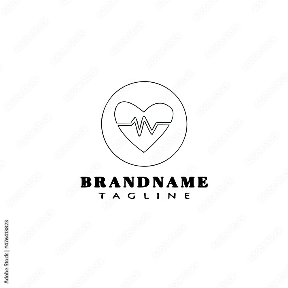 heart rate logo cartoon icon black isolated vector illustration heart rate logo cartoon icon black isolated vector illustration