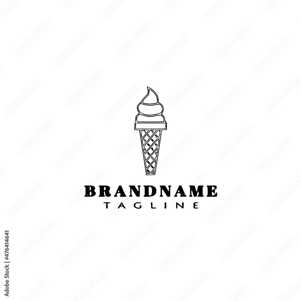 ice cream cone logo design icon vector illustration ice cream cone logo design icon vector illustration
