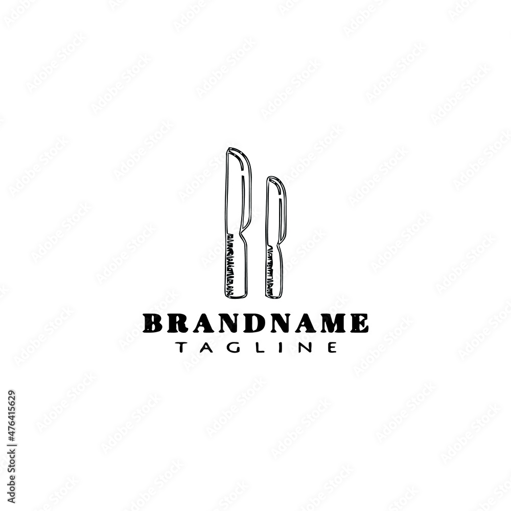 knife cartoon logo icon design template black isolated vector illustration knife cartoon logo icon design template black isolated vector illustration