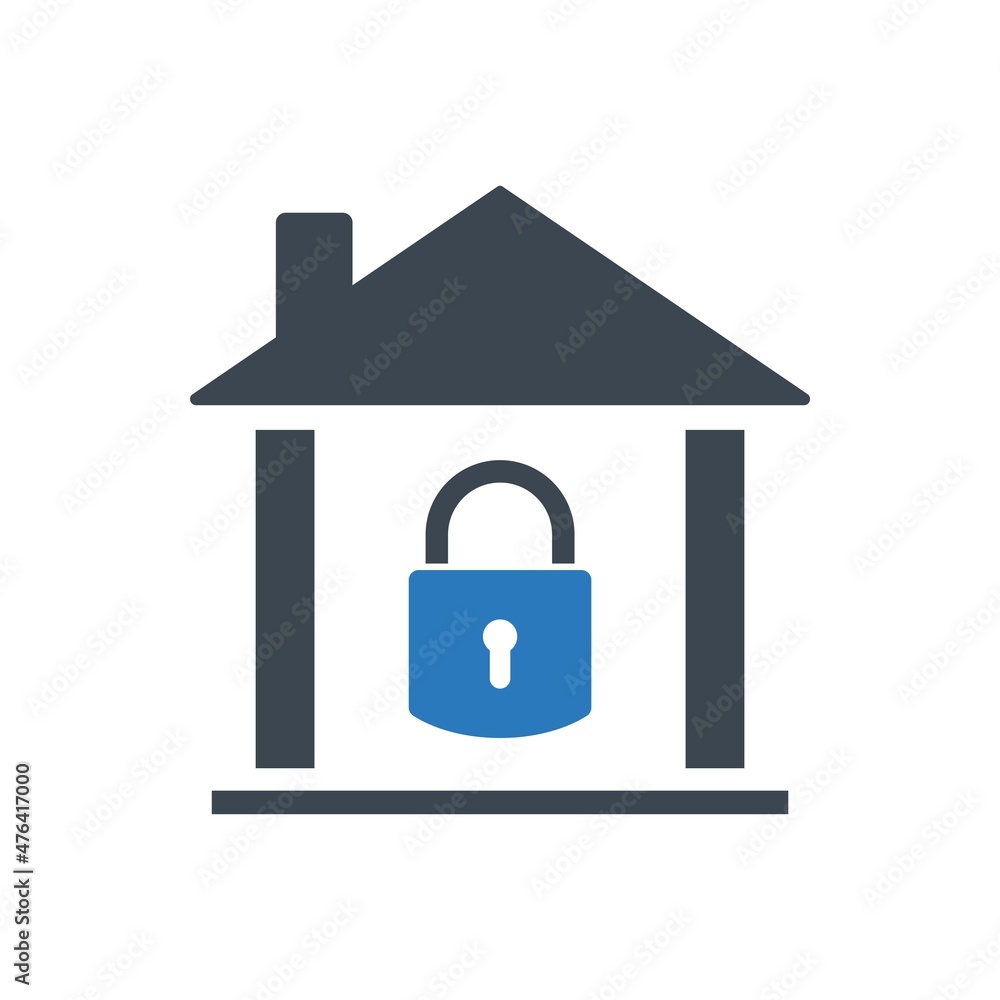 Home security icon ( vector illustration ) Home security icon ( vector illustration )