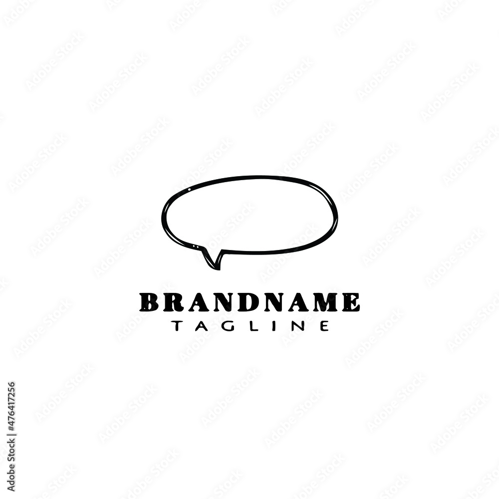 speech bubble logo cartoon icon template concept vector illustration speech bubble logo cartoon icon template concept vector illustration