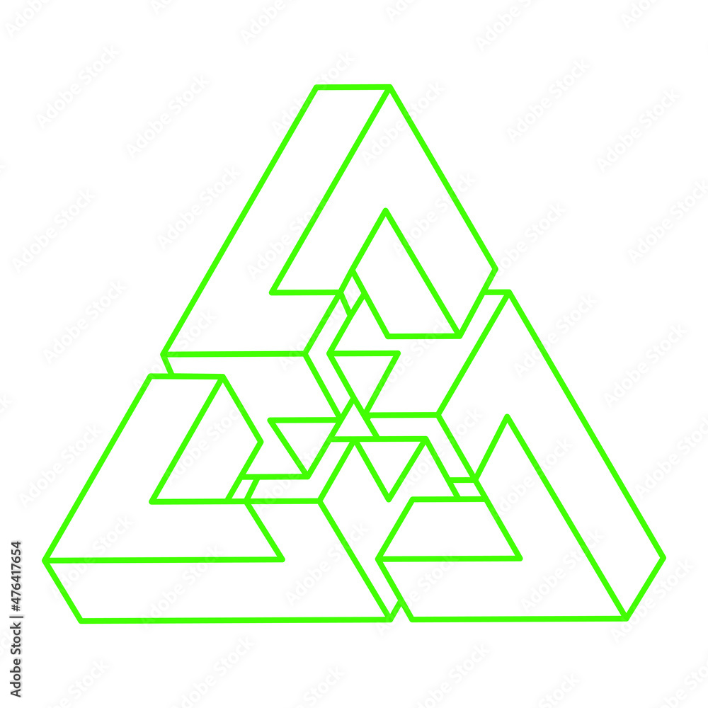 Logo. Impossible shapes, optical illusion, vector. Optical art objects. Geometric figures. Line art. Logo. Impossible shapes, optical illusion, vector. Optical art objects. Geometric figures. Line art.