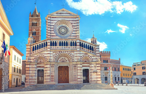 Grosseto Duomo Cathedral in southen Tuscany. Grosseto, Maremma, Italy photo