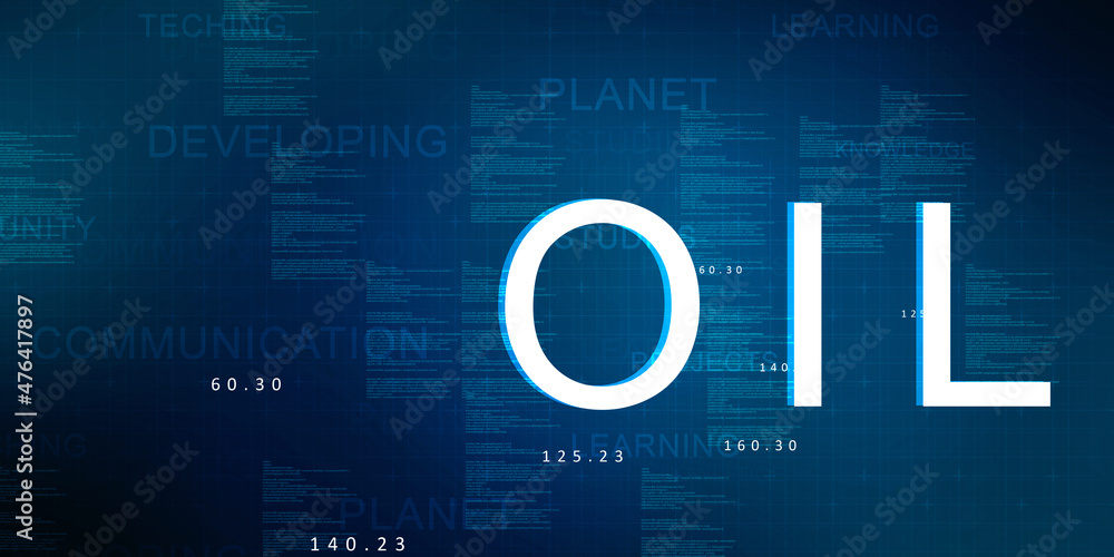 2d rendering of oil text illustration 2d rendering of oil text illustration