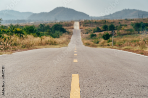  Empty road in country side. New life change concept.