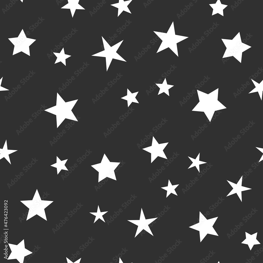 Stars seamless pattern. Star icons texture background. Starry sky and night design. Stars seamless pattern. Star icons texture background. Starry sky and night design.