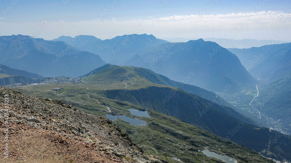 Obraz premium France, randonnée autour des lacs d'alpe d'huez
