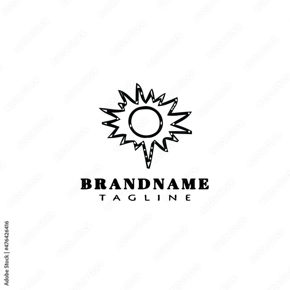 Fototapeta premium sun logo icon design template vector illustration