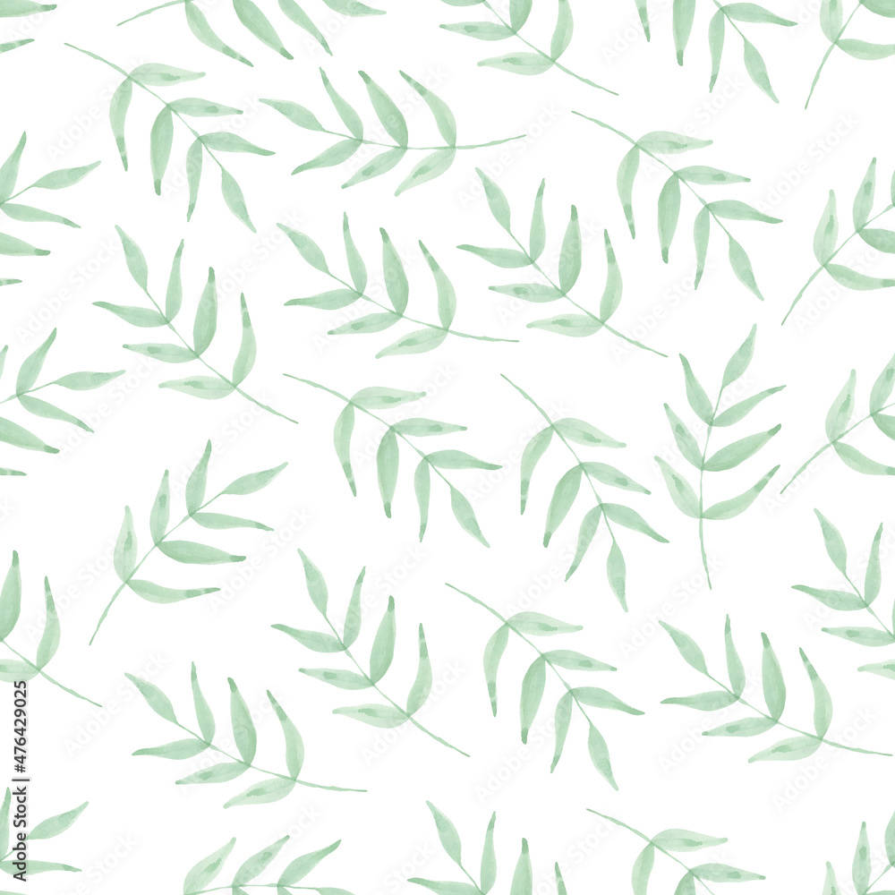 Watercolor leaf seamless pattern Watercolor leaf seamless pattern