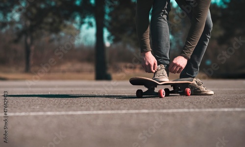 skater on skate board isolated