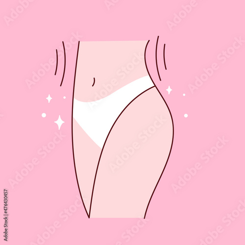 Diet and a healthy body. Young slender girl. Perfect waist. Healthy lifestyle