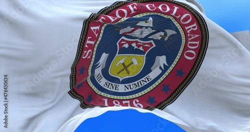 Wallpaper Mural Amazing waving Colorado seal flag. Torontodigital.ca