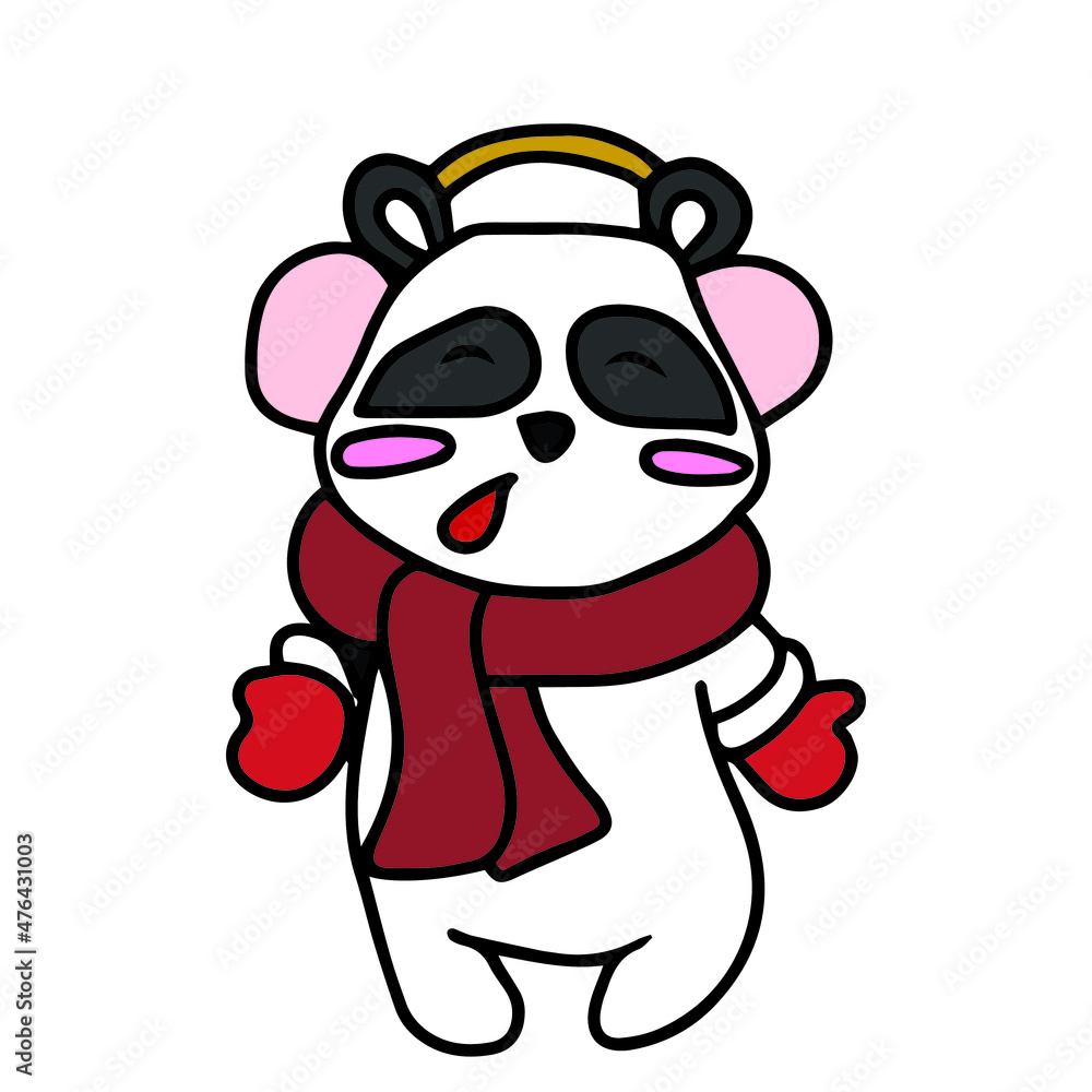 Vector children's design for backgrounds and fabrics, postcards.Cute panda Vector children's design for backgrounds and fabrics, postcards.Cute panda