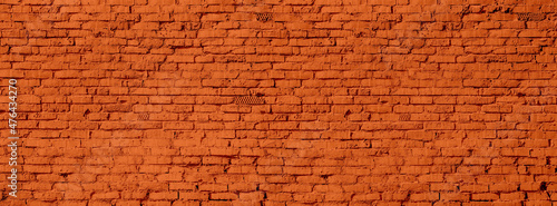 Red brown block brick wall