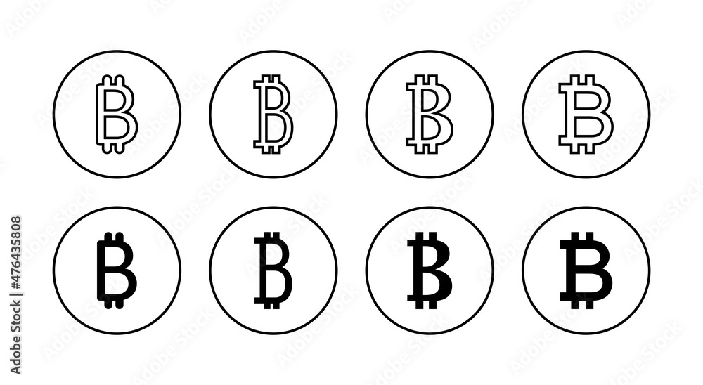 Bitcoin icons set. bitcoin sign and symbol. payment symbol. cryptocurrency logo Bitcoin icons set. bitcoin sign and symbol. payment symbol. cryptocurrency logo
