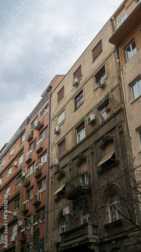 Old buildings architecture in Belgrade, Serbia