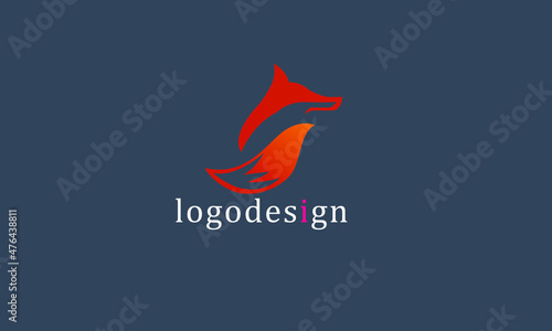 Fox wild vector logo design