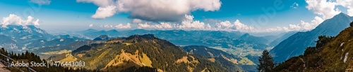 High resolution stitched panorama of a beautiful alpine summer view at the famous Purtschellerhaus near Berchtesgaden, Bavaria, Germany