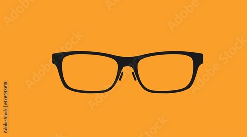 Glasses Frame. Vector isolated flat editable illustration of a glasses frame or icon