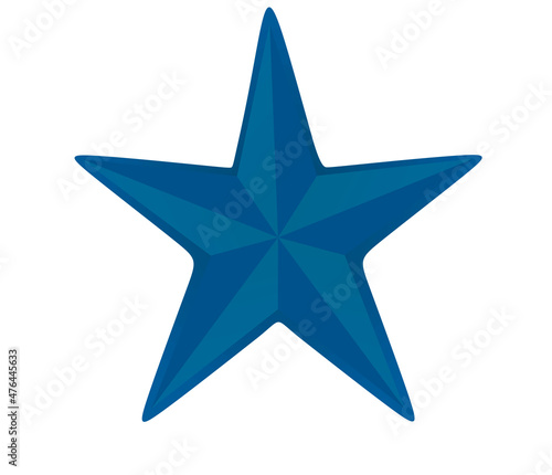 Blue star isolated. vector illustration