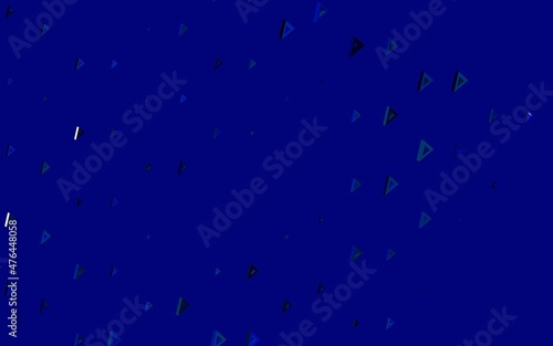 Dark Blue, Green vector pattern with polygonal style.
