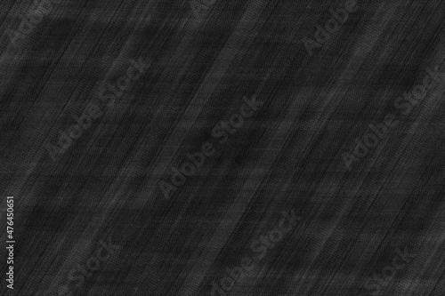 Dark line pattern on black and white linen fabric for texture background