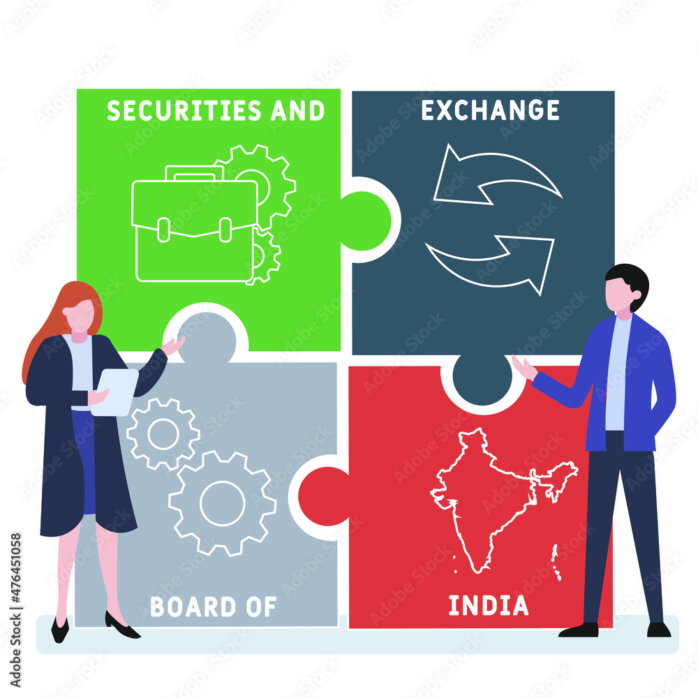 SEBI - Securities and Exchange Board of India acronym. business concept background. vector illustration concept with keywords and icons. lettering illustration with icons for web banner, flyer, landi SEBI - Securities and Exchange Board of India acronym. business concept background. vector illustration concept with keywords and icons. lettering illustration with icons for web banner, flyer, landi