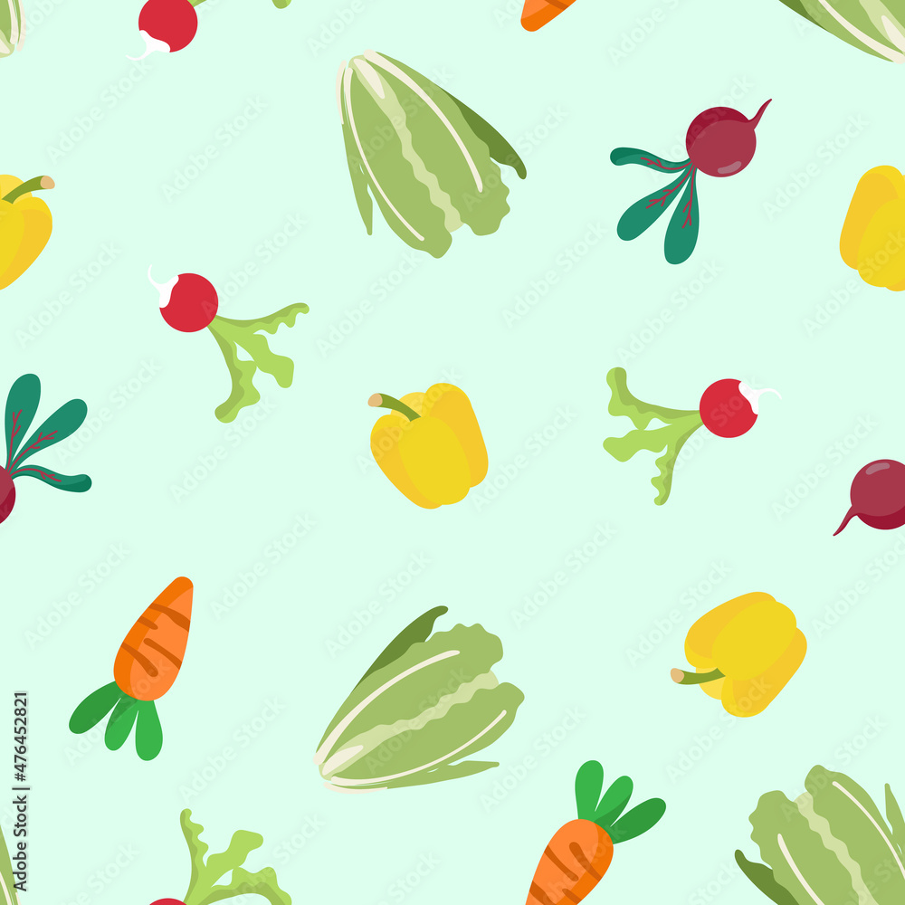 Seamless pattern with vegetables. Vector illustration. Seamless pattern with vegetables. Vector illustration.
