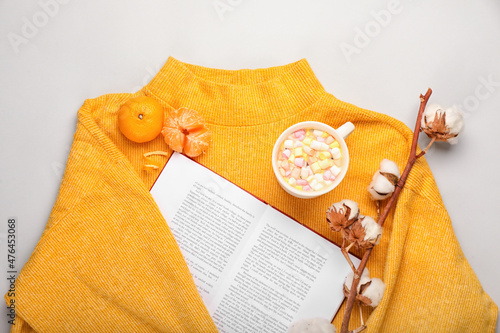 Winter composition with boo...