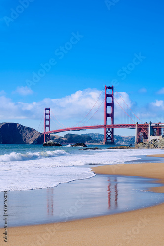 Wallpaper Mural Stunning view of the Golden Gate Bridge from Baker Beach, San Francisco, California, USA Torontodigital.ca