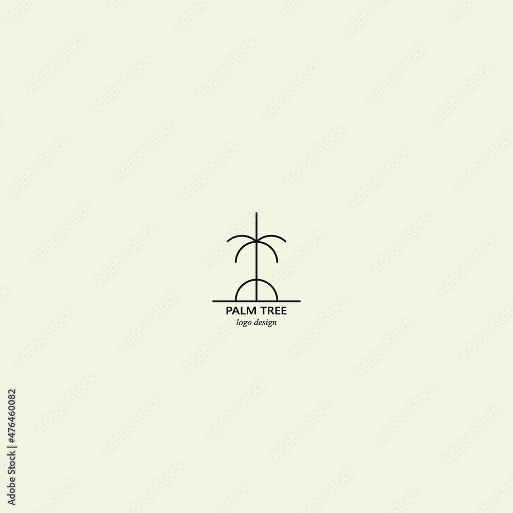 Palm logo for your design. Palm tree. Palm vector illustration.