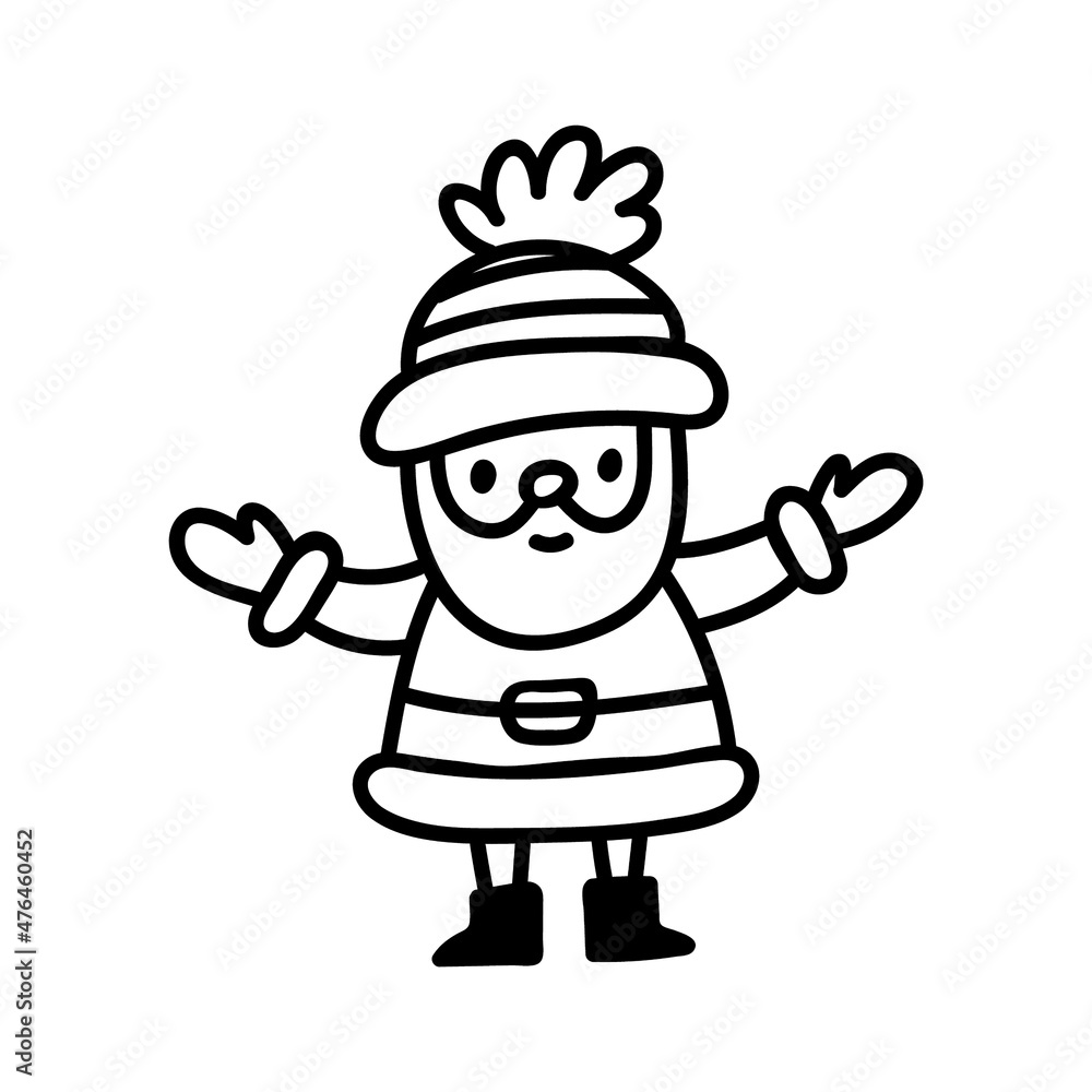 Cartoon Santa Clause for Christmas greeting Cards and invitations. Cartoon Santa Clause for Christmas greeting Cards and invitations.