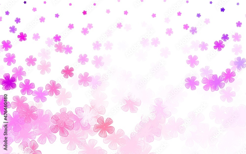 Light Pink, Red vector natural artwork with flowers.