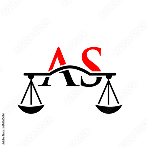 Law Firm Letter AS Logo Design. Lawyer, Justice, Law Attorney, Legal, Lawyer Service, Law Office, Scale, Law firm, Attorney Corporate Business AS Initial Letter Logo Template