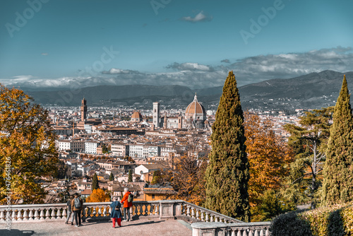City break in Italy, in the city of Florence in autumn