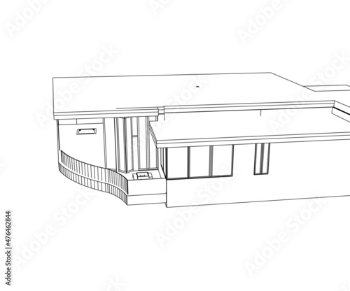 illustration of a sketch of a house