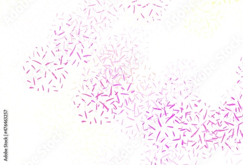 Light Pink, Yellow vector background with stright stripes.