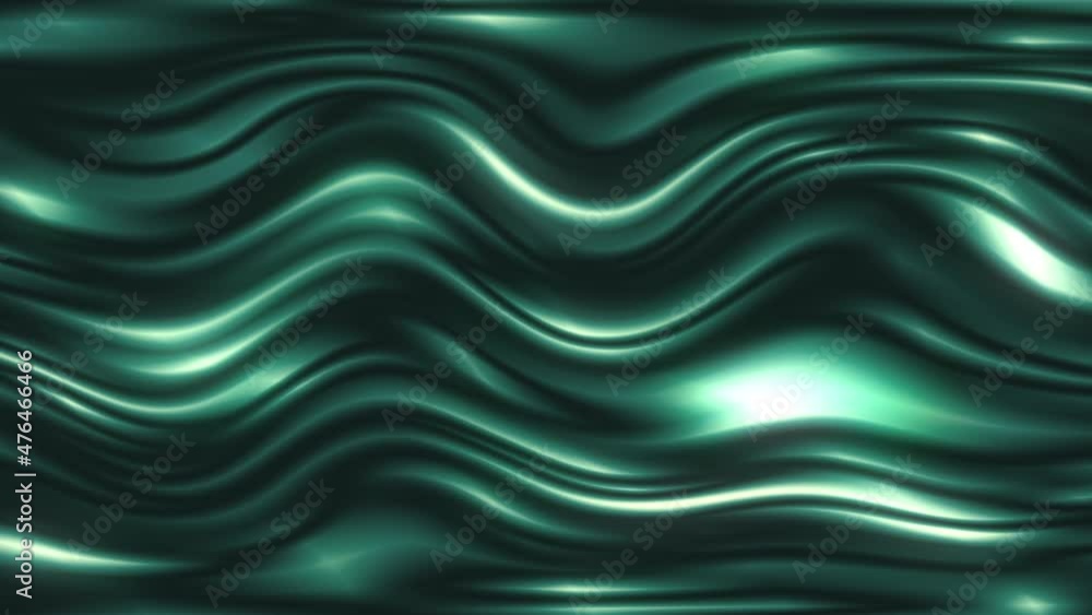 Green wavy lines moving slowly Green wavy lines moving slowly