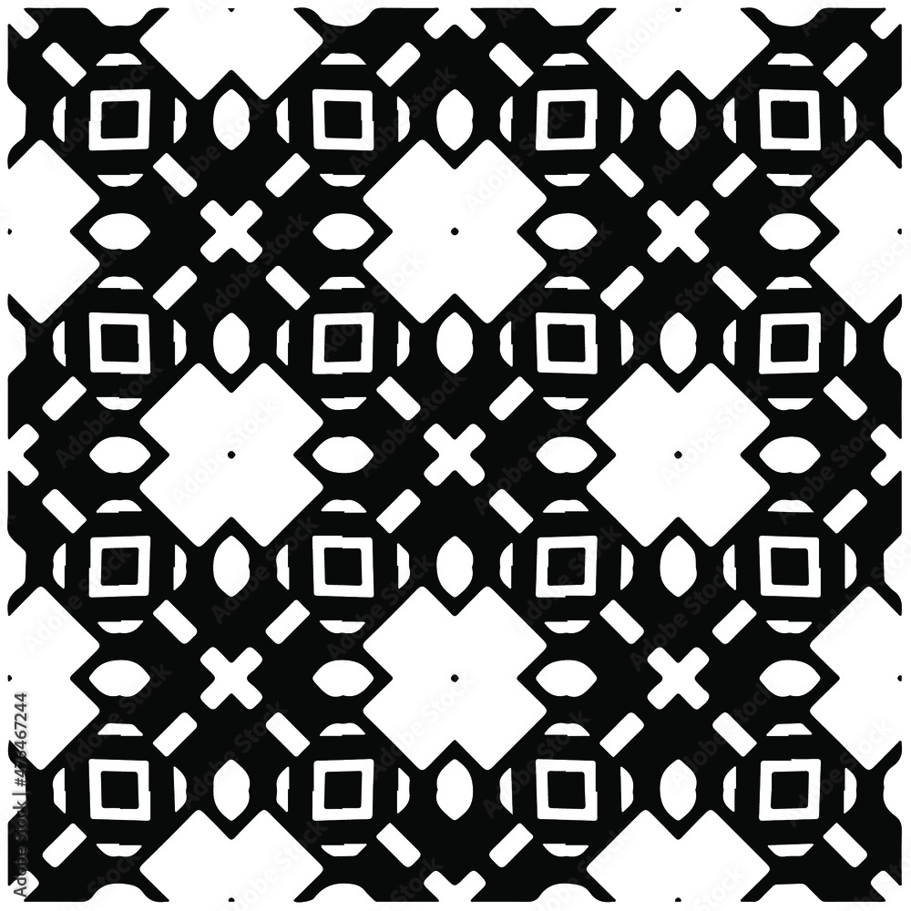 Decorative abstract pattern. Black and white seamless geometric pattern. Decorative abstract pattern. Black and white seamless geometric pattern.