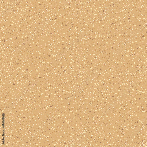 Seamless pattern with sand texture. Hand drawn vector illustration, flat colors.