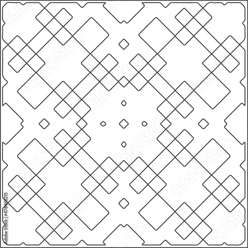 Vector geometric pattern. Repeating elements stylish background abstract ornament for wallpapers and backgrounds. Black and white pattern.