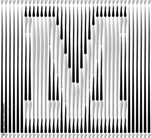 Lines Forming Letter Logo Design - Letter M