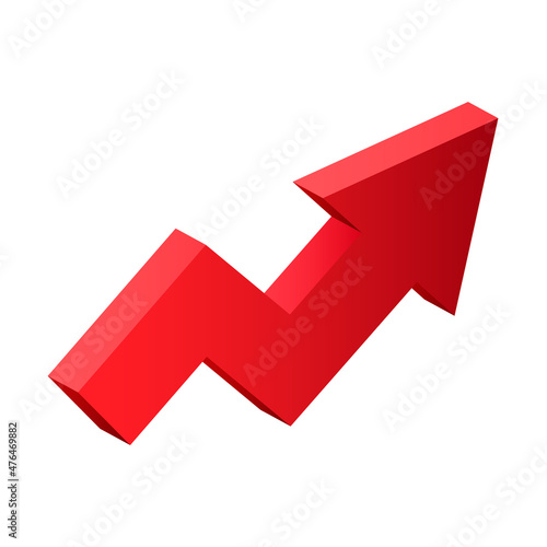 Red 3d arrow. Vector isometric arrow isolated on white background. Free Download Red 3d arrow. Vector isometric arrow isolated on white background. - GFXLoad