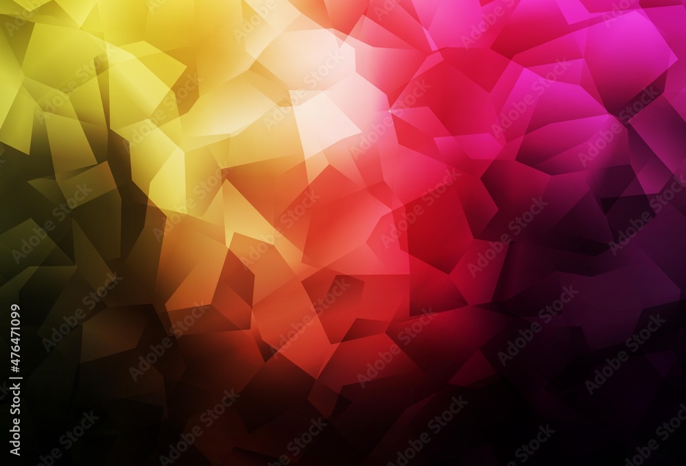 Dark Pink, Yellow vector polygon abstract backdrop. Dark Pink, Yellow vector polygon abstract backdrop.